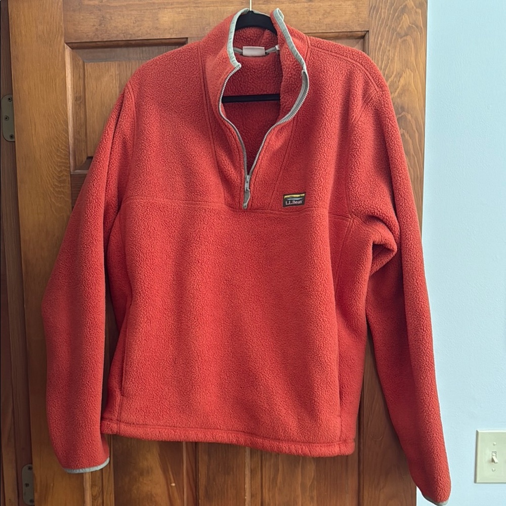 Men's LLBean Orange Fleece Sweater